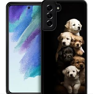 Samsung Galaxy 21  Puppy Dog Phone Case - Black